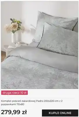 Komplet pościeli żakardowej Padro 200x220 cm z 2 poszewkami 70x80