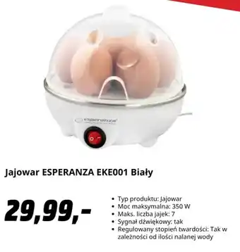 Jajowar Esperanza EKE001 biały