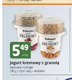 Marketvita Jogurt kremowy z granolą Bakoma oferta