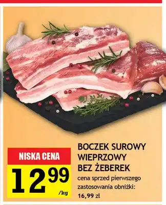 Boczek surowy wieprzowy bez żeberek