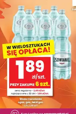 EMMA market Woda lekko gazowana Cisowianka oferta