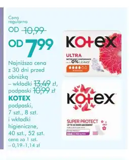 SuperPharm Wkładki higieniczne Kotex oferta