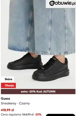 eobuwie Guess Sneakersy · Czarny oferta