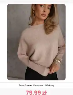 Renee Basic Sweter Nietoperz z Wiskozą oferta