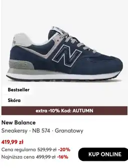 eobuwie New Balance Sneakers · NB 574 · Granatowy oferta