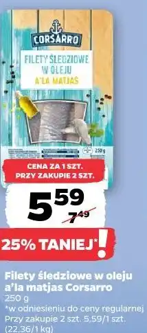 Netto Filety śledziowe w oleju a'la matjas Corsarro oferta