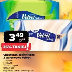 Netto Chusteczki higieniczne 3 warstwowe Velvet oferta
