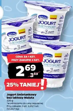 Netto Jogurt śmietankowy bez laktozy Maluta oferta