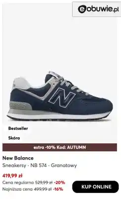 eobuwie Sneakersy NB 574 granatowy New Balance oferta