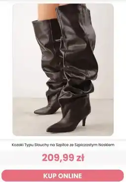 Renee Kozaki typu slouchy na szpilce ze szpiczastym noskiem Renee oferta
