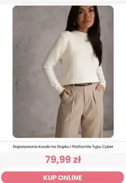 Renee Dopasowane kozaki na słupku i platformie typu Cyber Renee oferta