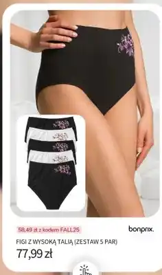 BonPrix Figi z wysoką talią 5-pak Bonprix oferta