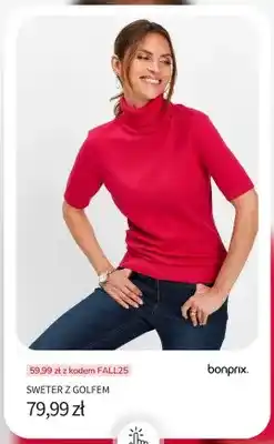 BonPrix Sweter z golfem Bonprix oferta