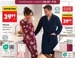 Biedronka Piżama welurowa damska lub szlafrok damski lub męski Clevé oferta