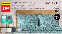 Biedronka Komplet pościeli bawełnianej Smukee oferta