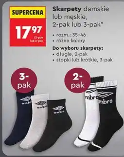 Biedronka Skarpety damskie lub męskie, 2-pak lub 3-pak Umbro oferta