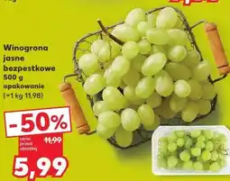 Kaufland Winogrona jasne bezpestkowe oferta