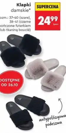 Biedronka Klapki damskie Clevé oferta
