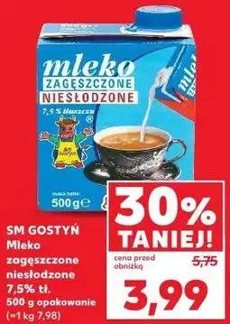 Kaufland SM Gostyń Mleko zagęszczone niesłodzone 7,5% tł oferta
