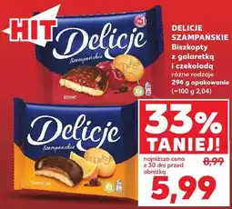Kaufland Delicje Szampańskie Biszkopty z galaretką i czekoladą oferta