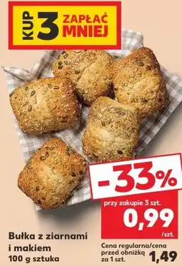 Kaufland Bułka z ziarnami i makiem oferta
