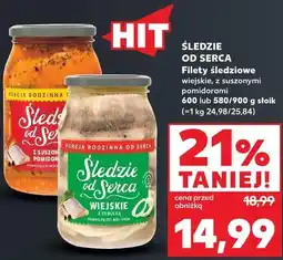 Kaufland Śledzie od serca Filety śledziowe wiejskie, z suszonymi pomidorami oferta