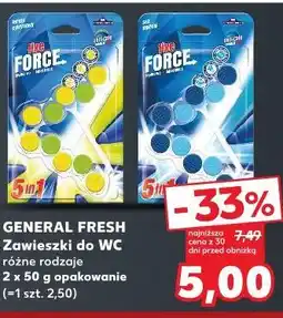 Kaufland Zawieszki do WC General Fresh różne rodzaje oferta