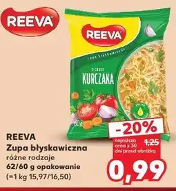 Kaufland Reeva Zupa błyskawiczna różne rodzaje 62/60 g oferta