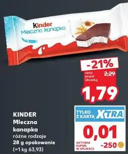 Kaufland KINDER Mleczna kanapka różne rodzaje oferta