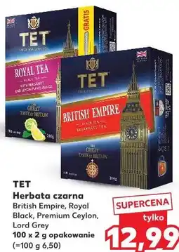 Kaufland TET Herbata czarna British Empire, Royal Black, Premium Ceylon, Lord Grey oferta