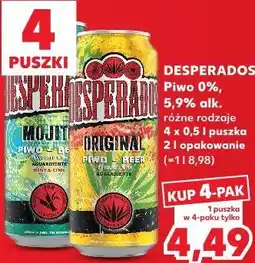 Kaufland Desperados Piwo 0%, 5,9% alk. różne rodzaje oferta