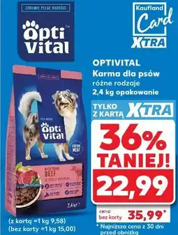Kaufland OptiVital Karma dla psów różne rodzaje oferta