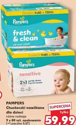 Kaufland Pampers Chusteczki nawilżane dla dzieci 9x80 szt oferta