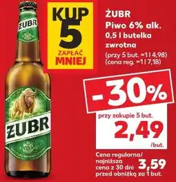 Kaufland Żubr Piwo 6% alk oferta