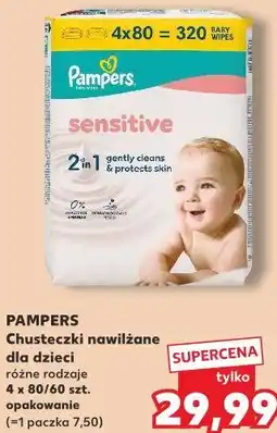 Kaufland Pampers Chusteczki nawilżane dla dzieci 4x80/60 szt oferta
