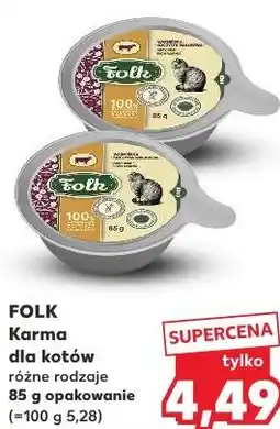 Kaufland Folk Karma dla kotów różne rodzaje oferta