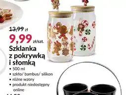 Agata Meble Szklanka z pokrywką i słomką oferta