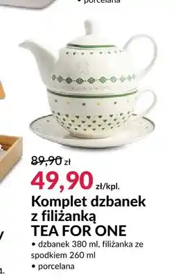Agata Meble Komplet dzbanek z filiżanką Tea for One oferta