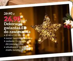 Agata Meble Dekoracja gwiazda LED do zawieszenia oferta