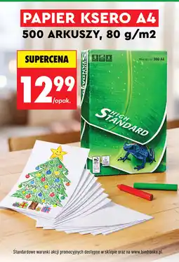 Biedronka Papier Ksero A4 High Standard oferta