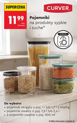 Biedronka Pojemniki na produkty sypkie i suche Curver oferta