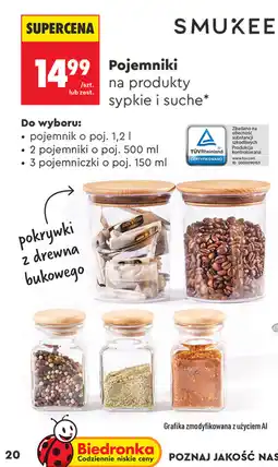 Biedronka Pojemniki na produkty sypkie i suche oferta