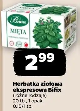Netto Herbatka ziołowa ekspressowa Bifix oferta