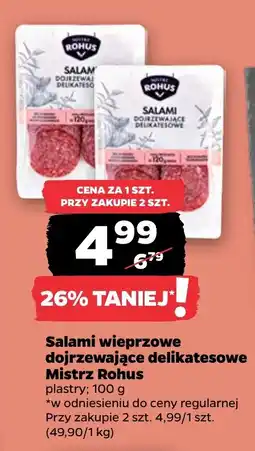 Netto Salami wieprzowe dojrzewające delikatesowe Mistrz Rohus oferta