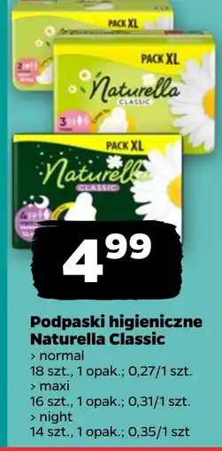 Netto Podpaski higieniczne Naturella Classic oferta