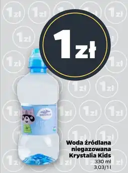 Netto Woda źródłana niegazowana Krystalia Kids oferta