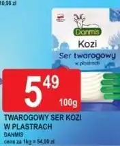 E.Leclerc Twarogowy ser kozi w plastrach Danmis oferta