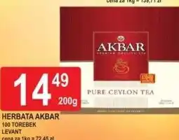 E.Leclerc Herbata czarna Akbar 100 torebek 200g oferta