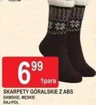 E.Leclerc Skarpety góralskie z ABS damskie, męskie RAJ-POL oferta