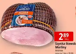 E.Leclerc Szynka litewska Morliny Animex oferta